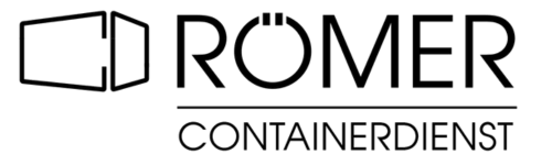 Logo von Römer Containerdienst für Entsorgung und Containerdienstleistungen in schwarzer Ausführung