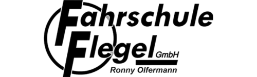 Logo der Fahrschule Flegel in schwarzer Ausführung