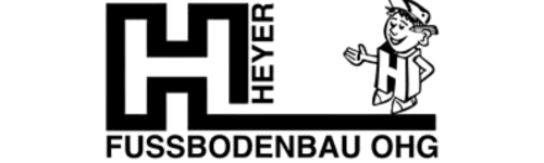 Logo von Heyer Fußbodenbau in schwarzer Ausführung